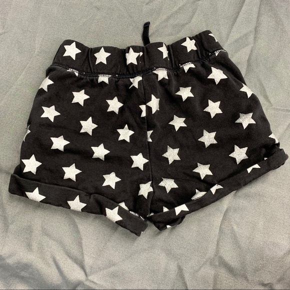 Gap Kids Roll Shorts Black Silver Stars Size M 8 - Picture 3 of 6